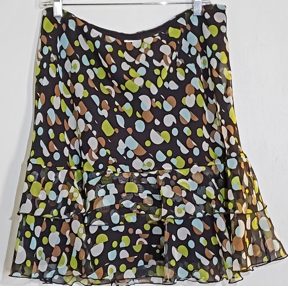 Multi-Colored Circle Motif Skirt SZ L - Picture 2 of 7